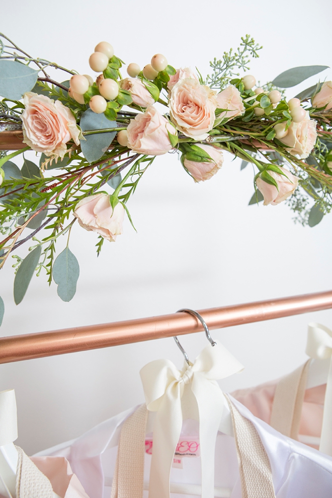 This DIY copper pipe wardrobe stand is AMAZING