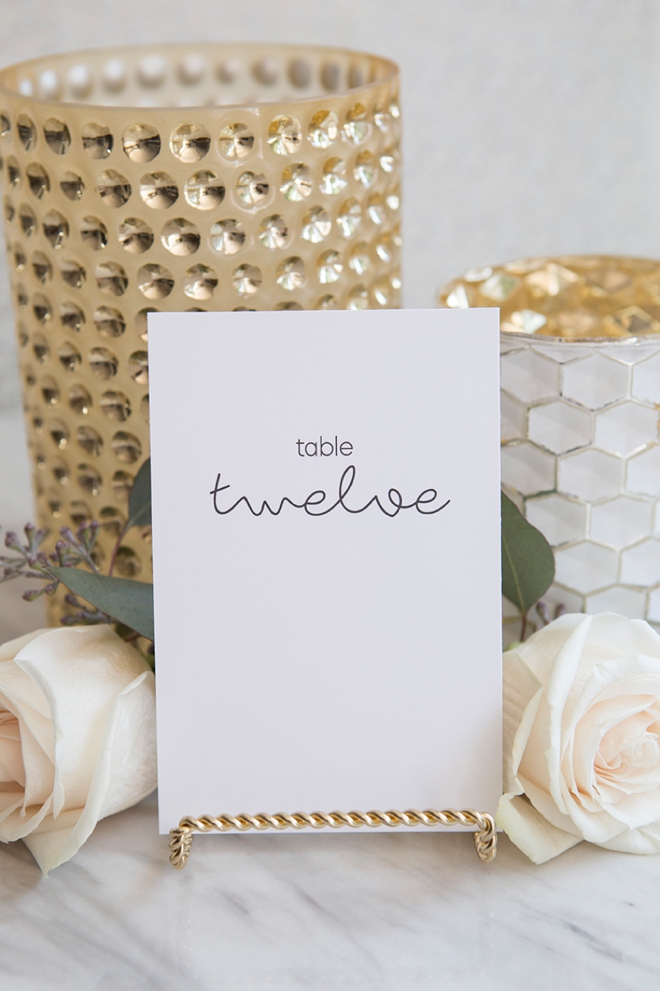 These simple and chic table numbers are FREE to download and print!
