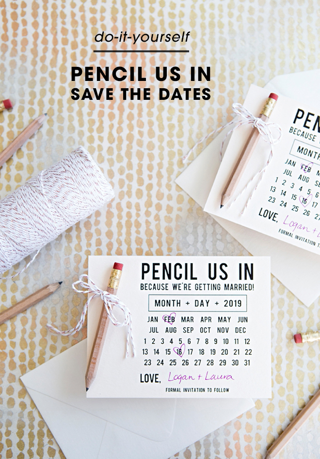 Learn how to make your own Pencil Us In Save the Date invitations!