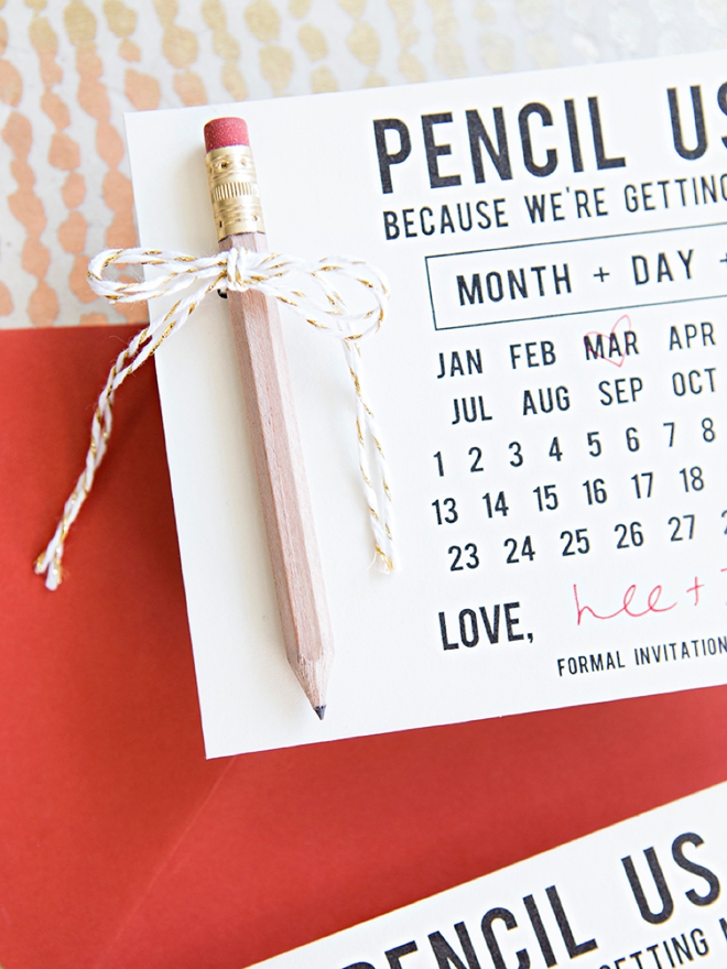 Use our free printables to make your own Pencil Us In, Save the Date invitations!