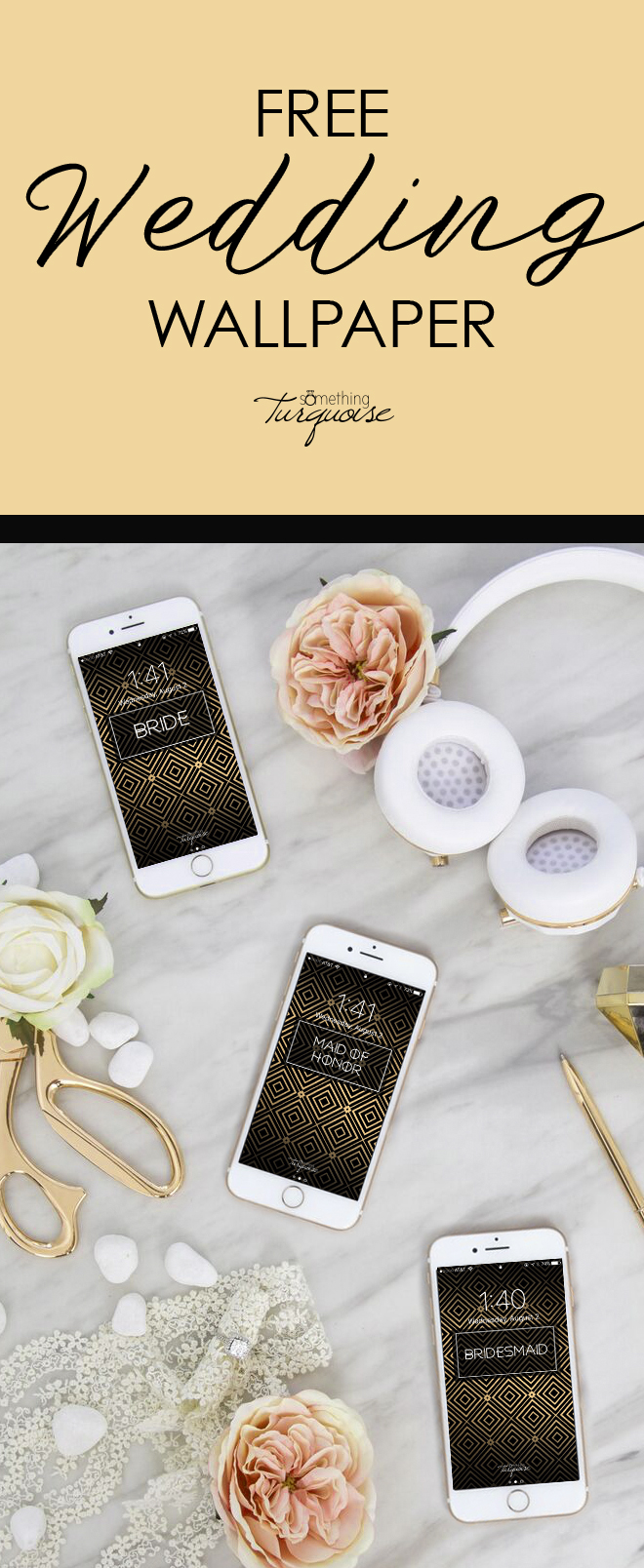 Check out this gorgeous BRIDAL PARTY iPhone wallpaper suite, it's free!
