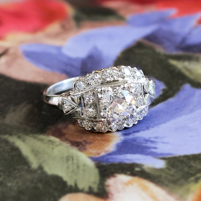Vintage Deco Engagement Ring