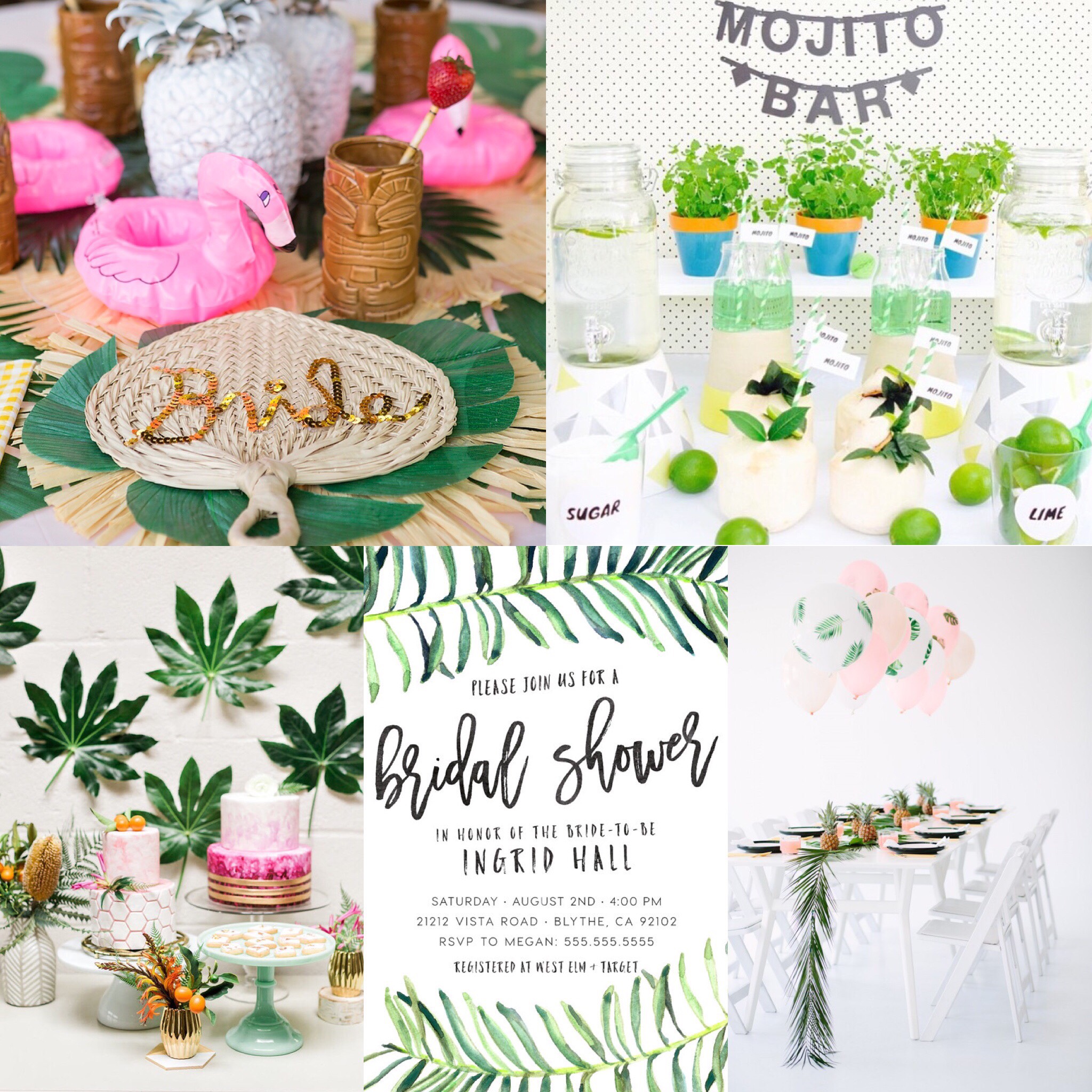 Gorgeous palm springs themed bridal shower inspiration