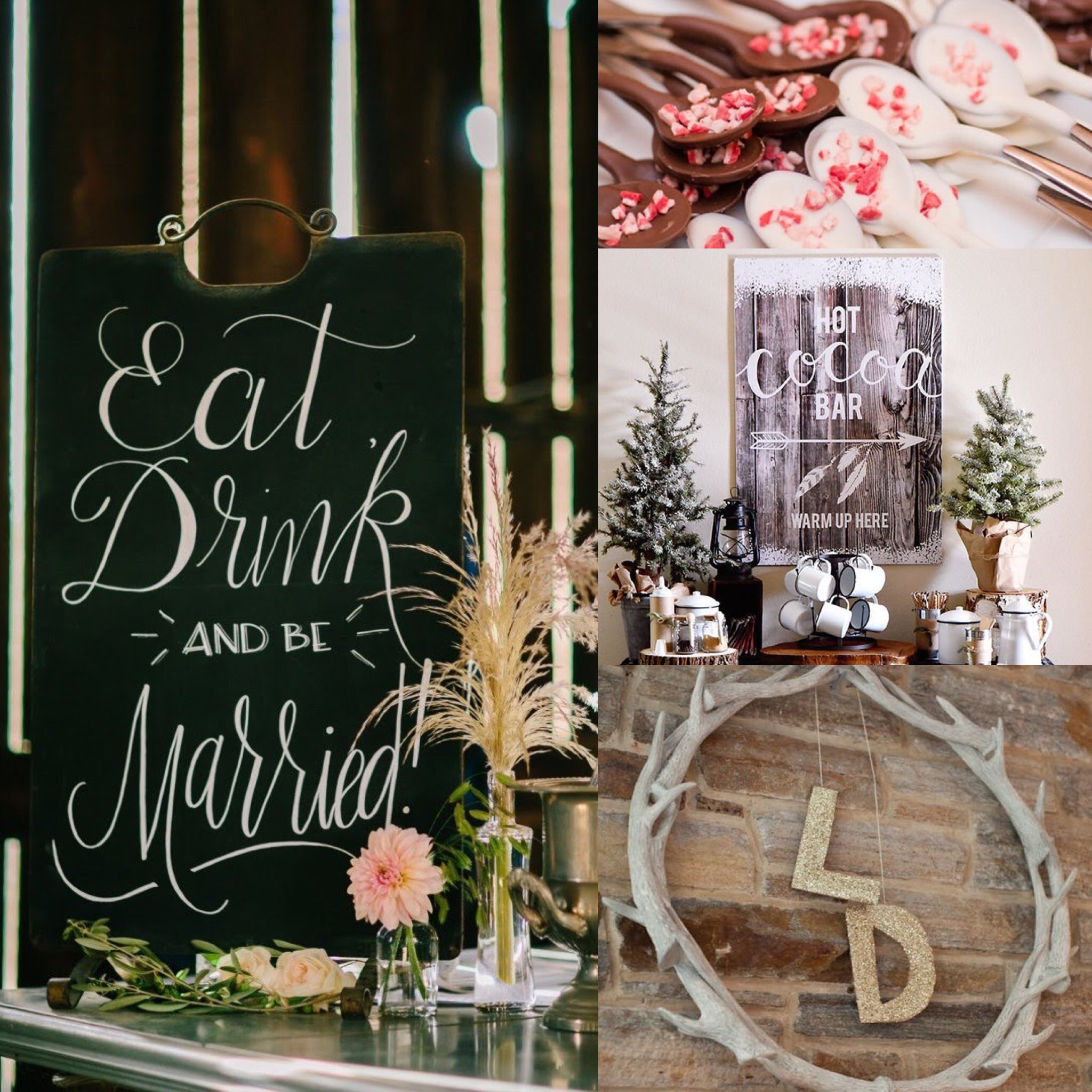 Gorgeous holiday themed bridal shower inspiration