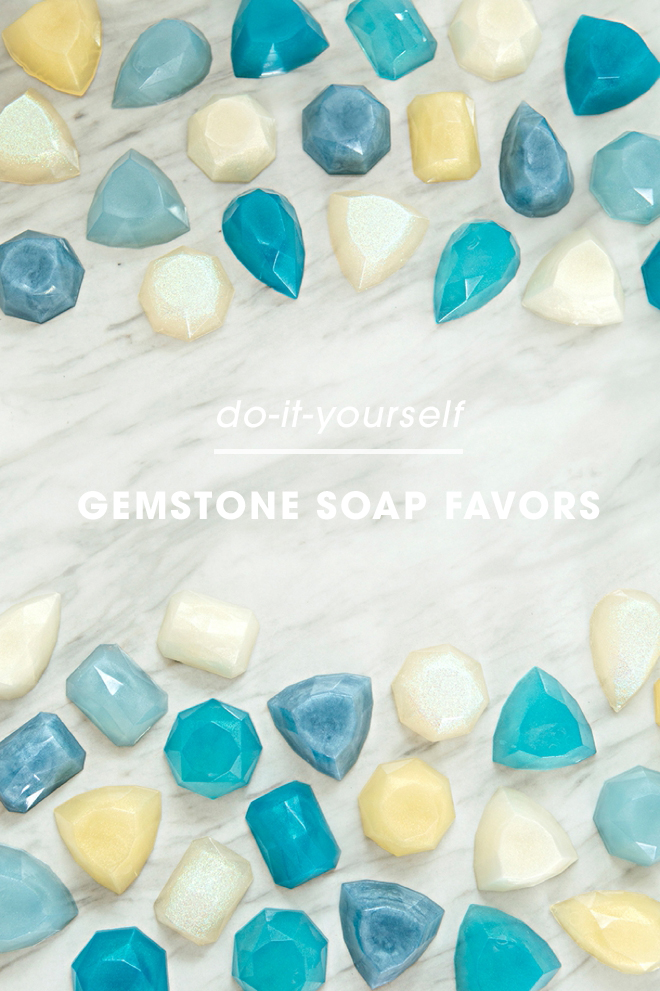 These DIY gemstone soaps are super easy to make and totally gorgeous!