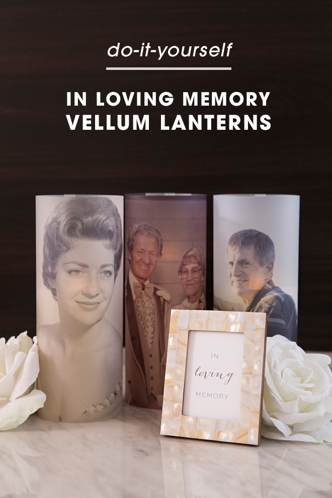 These DIY In Loving Memory photo lanterns are an awesome idea!