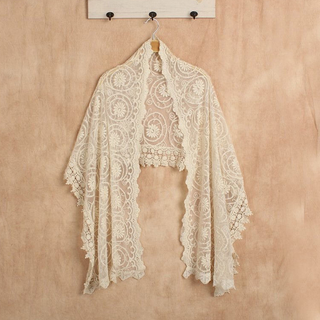 Lace wedding shawl by Scraffs