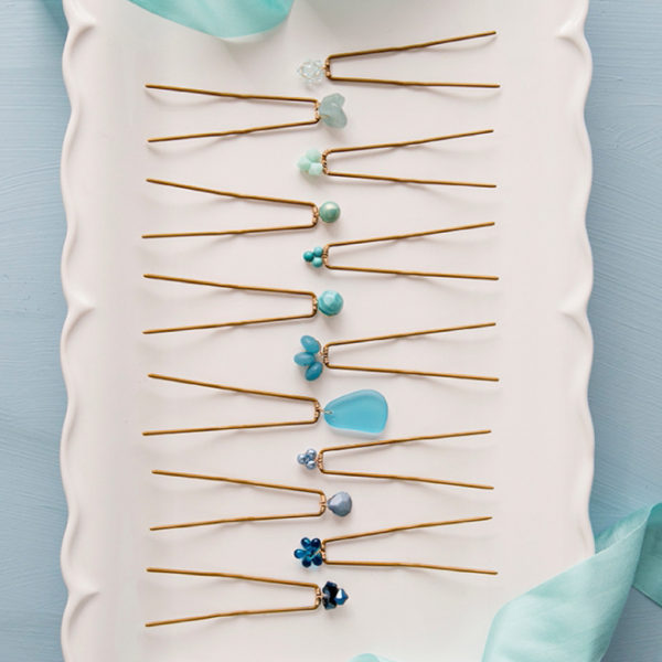 These DIY Something Blue Hair Pins Are Stunning!
