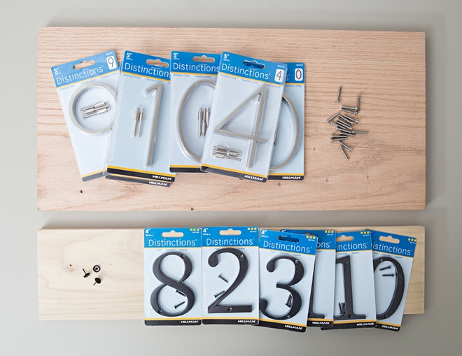 I'm obsessing over this DIY address number wedding date sign!