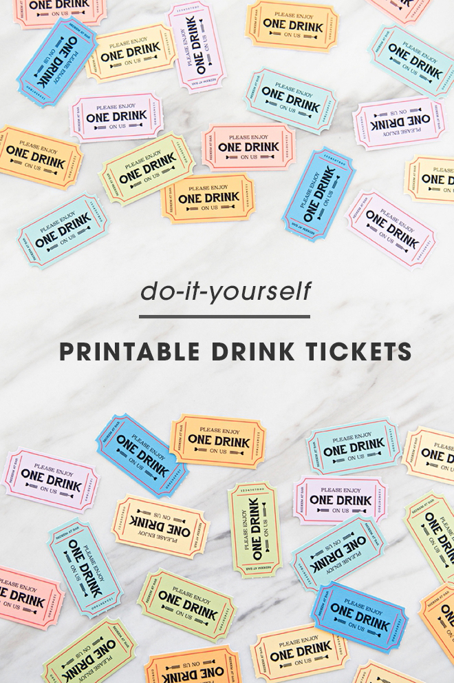 These free printable wedding drink tickets are the cutest!