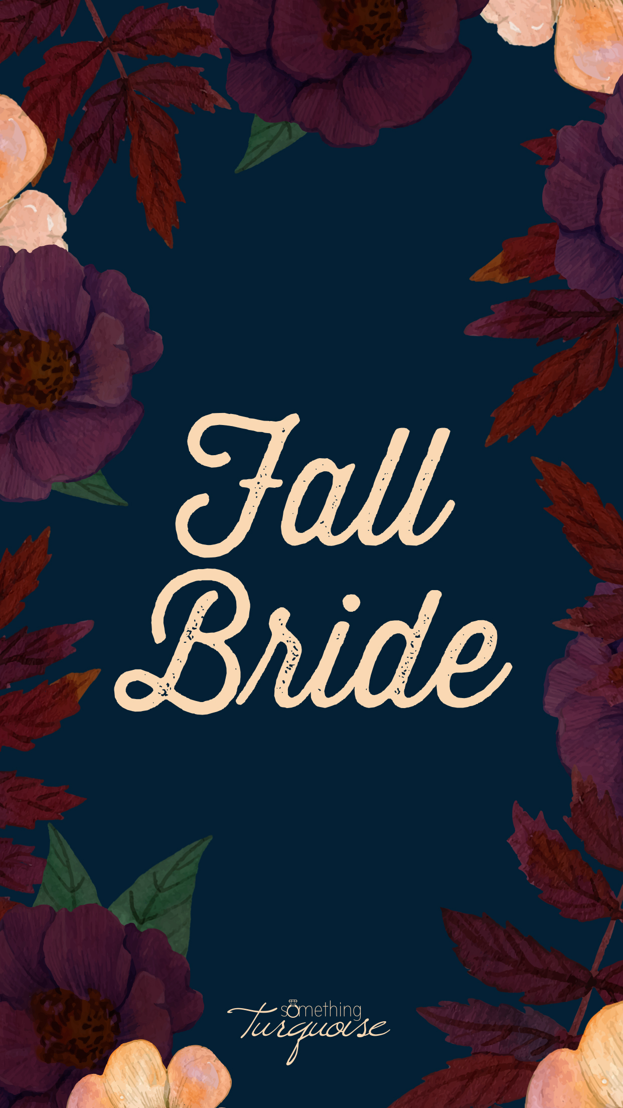 This Fall Bride iPhone wallpaper is SO cute!