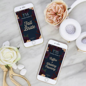 The fall wedding planning iPhone wallpapers are SO cute!