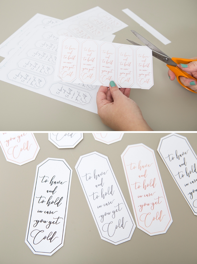 These free printable to have and to hold in case you get cold tags are the cutest!