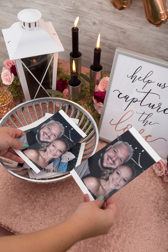 Create a photo printing favor station for your wedding!