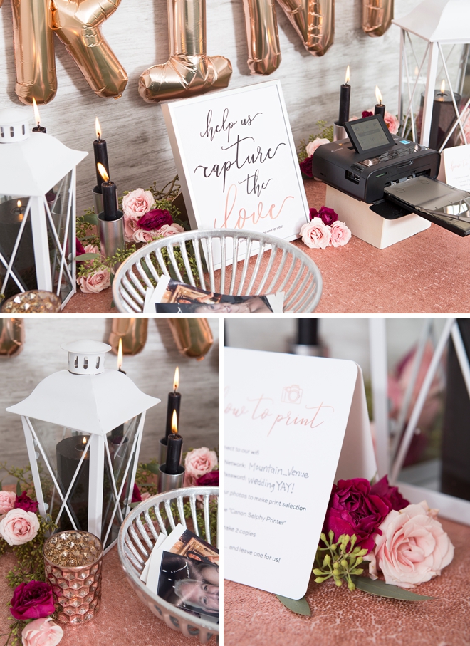 Create a photo printing favor station for your wedding!