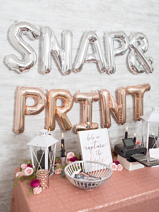 Create a photo printing favor station for your wedding!