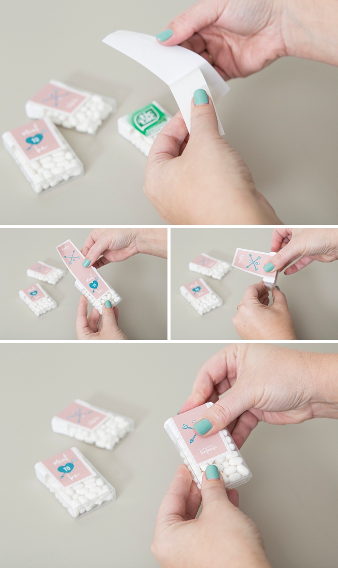 These free printable tic-tac wedding favor labels are adorable!