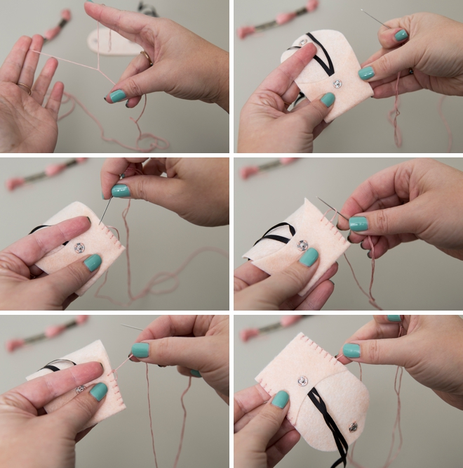 Learn how to make your own wedding ring travel pouch!