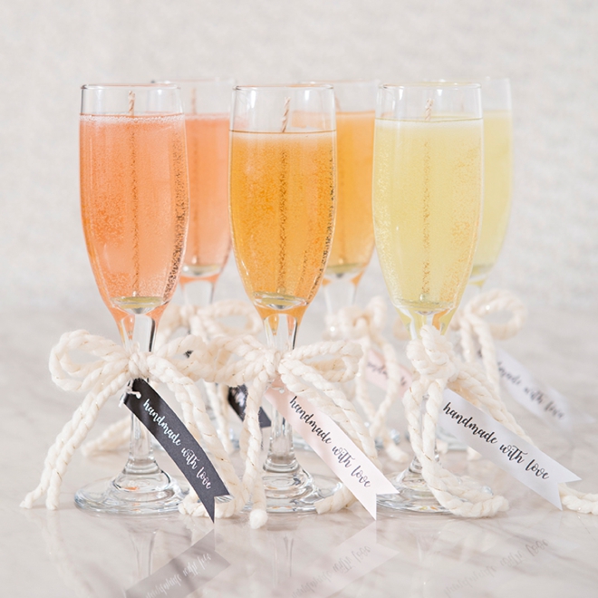 Woah, these DIY champagne candles are AMAZING!