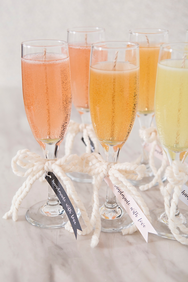 Champagne Gel Candles - Today's Weddings