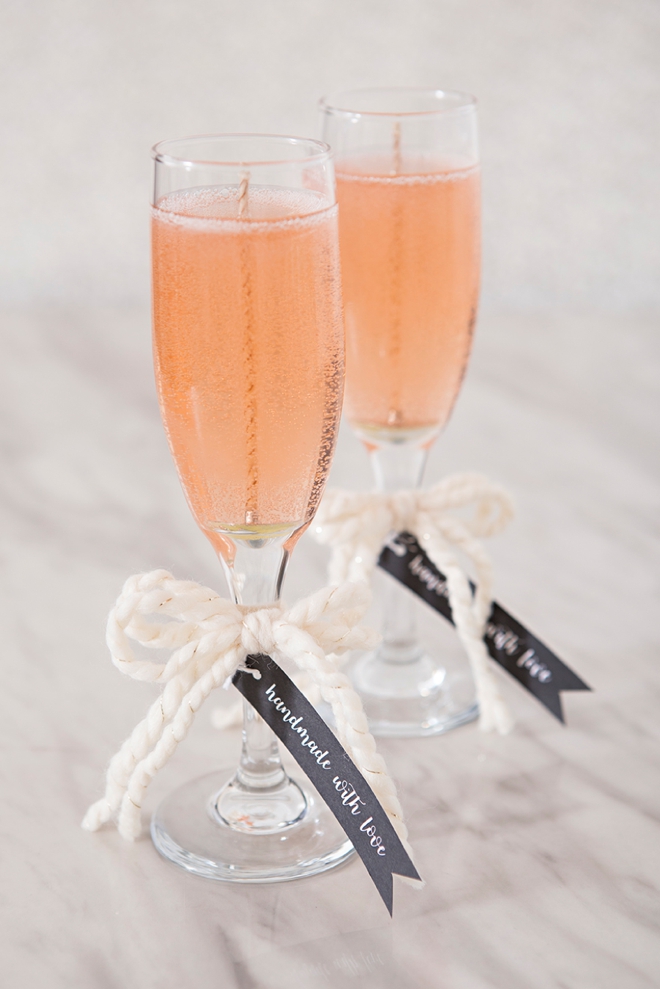 Woah, these DIY wine and champagne candles are AMAZING!
