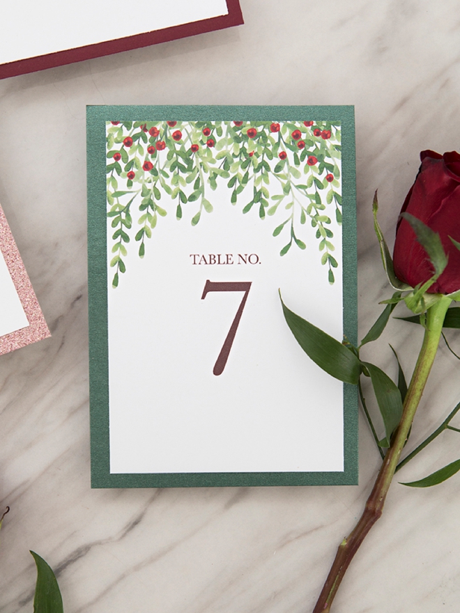 These free printable Christmas inspired table numbers are just darling!