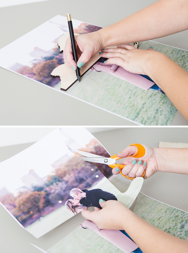 These DIY photo state cutouts are SO cool!