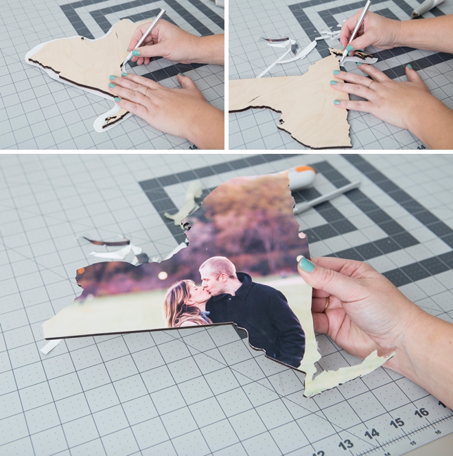 These DIY photo state cutouts are SO cool!