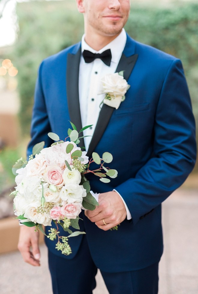We love a good blue suit on a handsome groom and this one was our favorite!