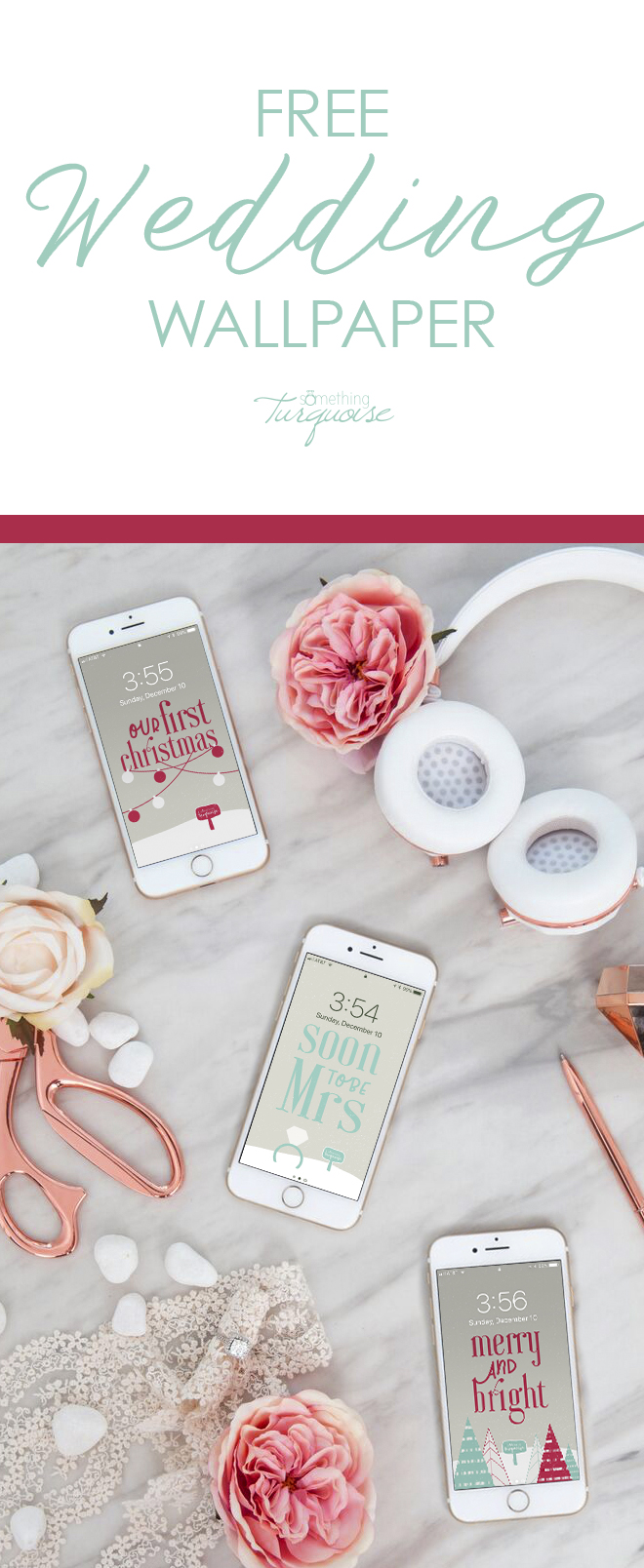 Download these FREE iPhone Wallpapers and Lockscreens for winter brides!