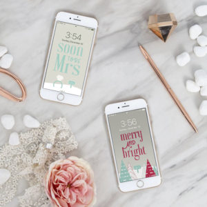 Download these FREE iPhone Wallpapers and Lockscreens for winter brides!