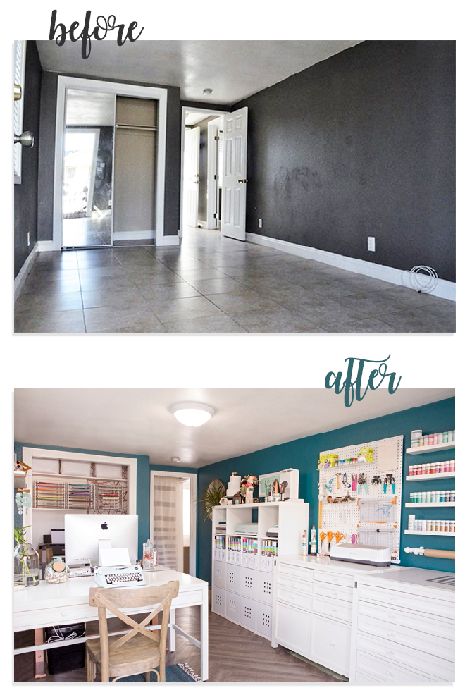WOW, this before and after Craft Room change is amazing!