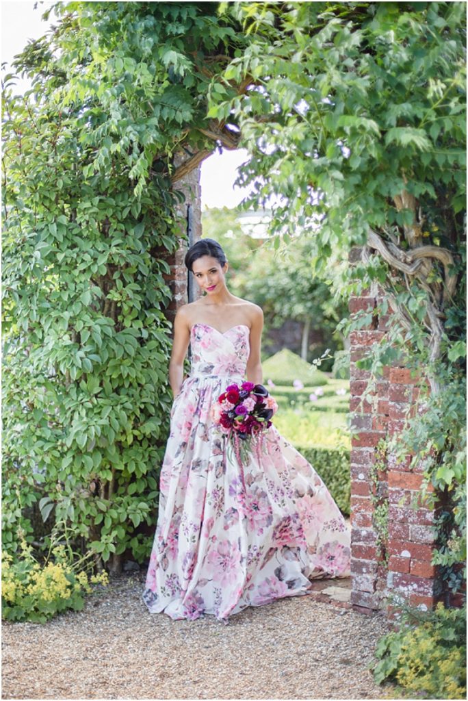 Thinking of a non-traditional wedding dress? This floral gown is a real show-stopper.