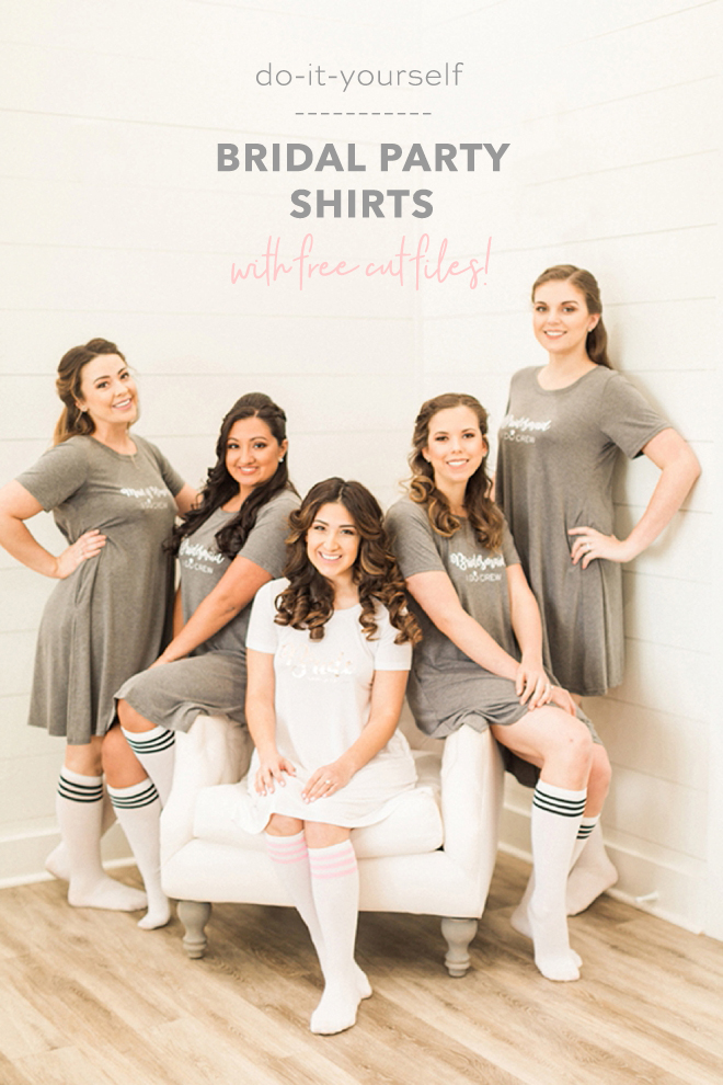DIY these bridal party shirts with your Cricut Maker!  Creative diy gifts,  Diy bridal party, Diy crafts to sell