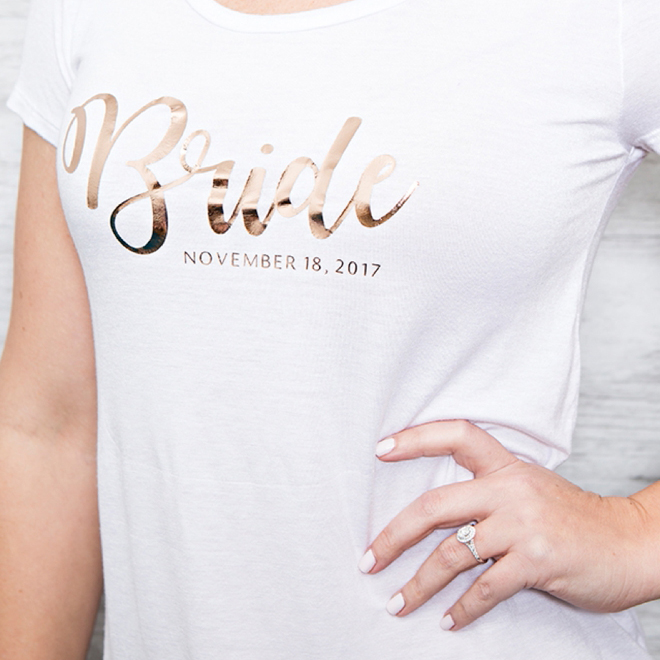 DIY these bridal party shirts with your Cricut Maker!