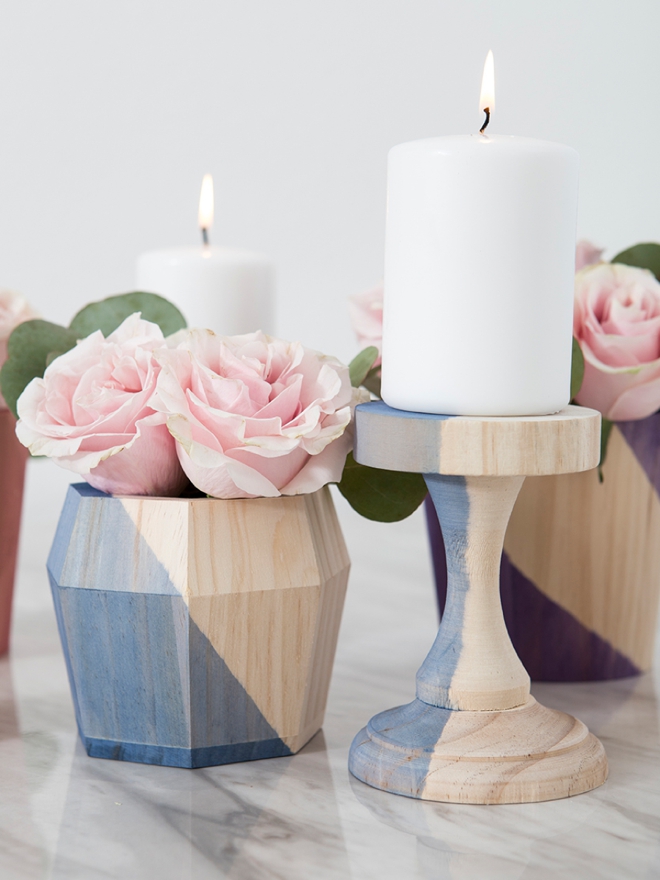How to make your own dip-dyed wood wedding decor!