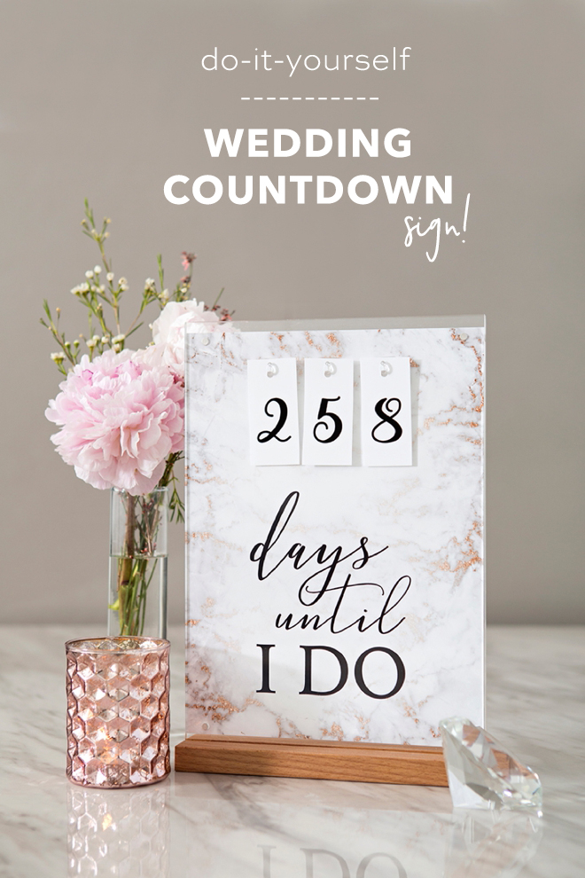 This free printable Days Until I DO Sign is the cutest!