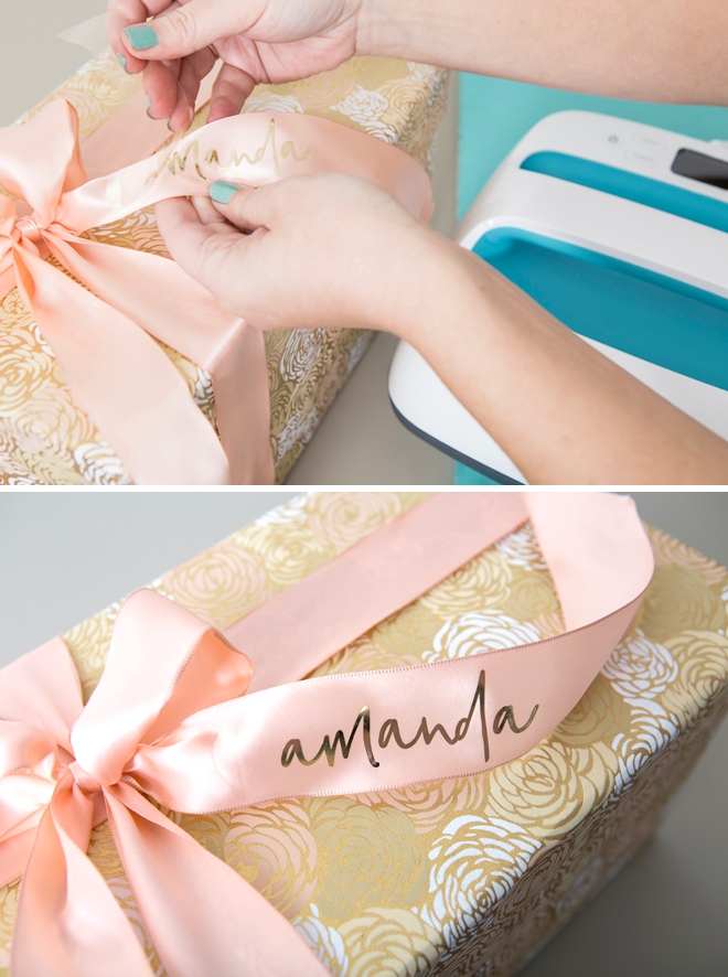 Personalize ribbon with your Cricut Maker and Cricut EasyPress!