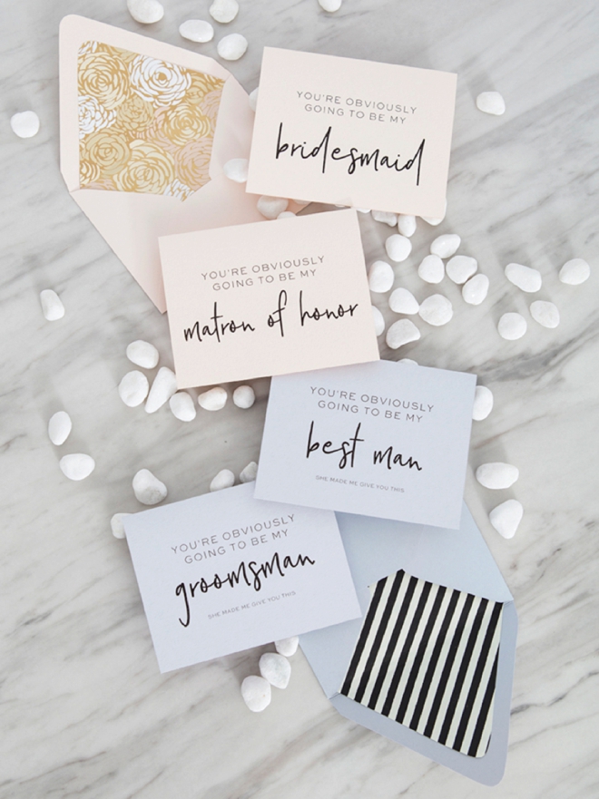 30+ free printable Will You Be My Bridal Party cards!