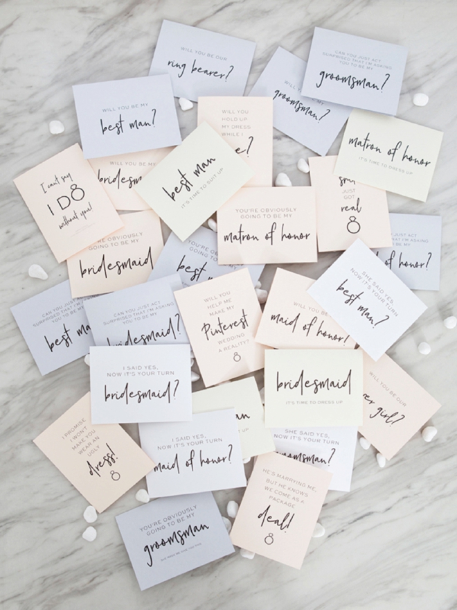 30+ free printable Will You Be My Bridal Party cards!