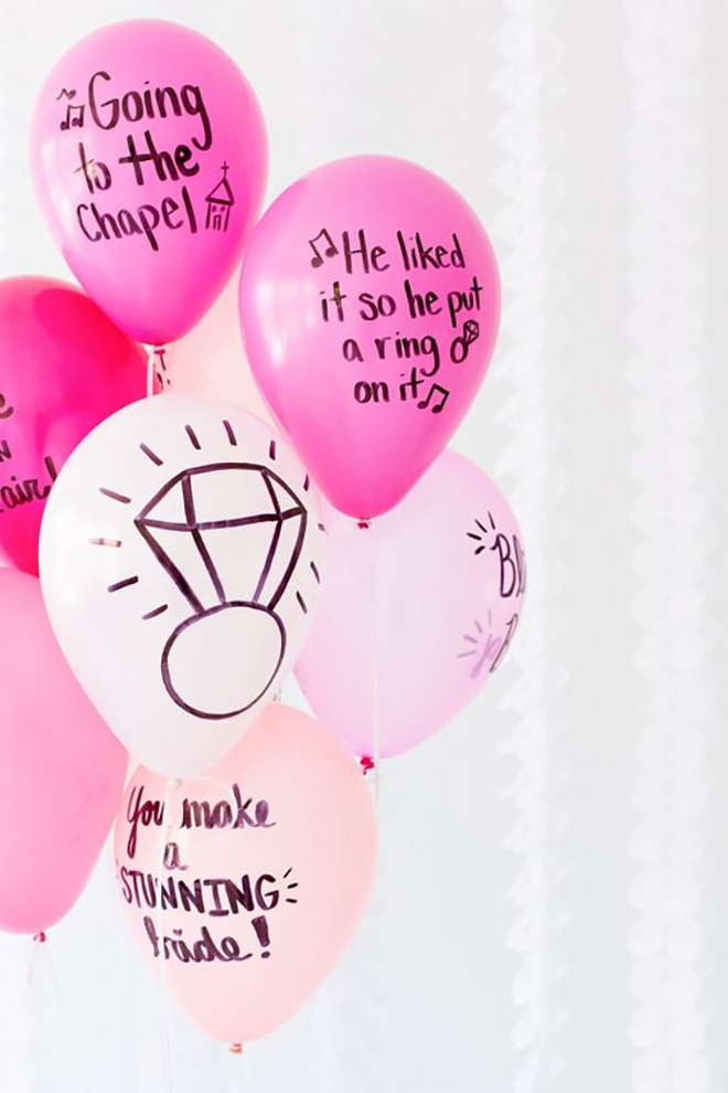 This day-of balloon message DIY idea is brilliant!