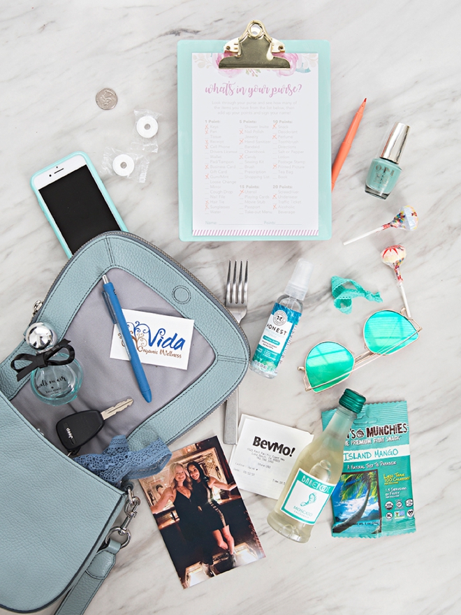 What's In Your Purse Bridal Shower Game Printable - Floral – Droo & Aya