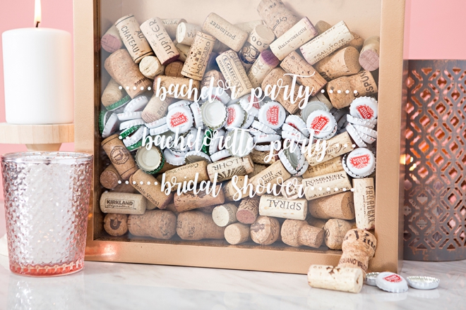 OMG, save all the corks from your wedding and bridal shower!