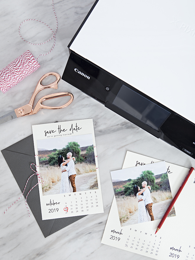Free printable Calendar style Save the Date invitations!