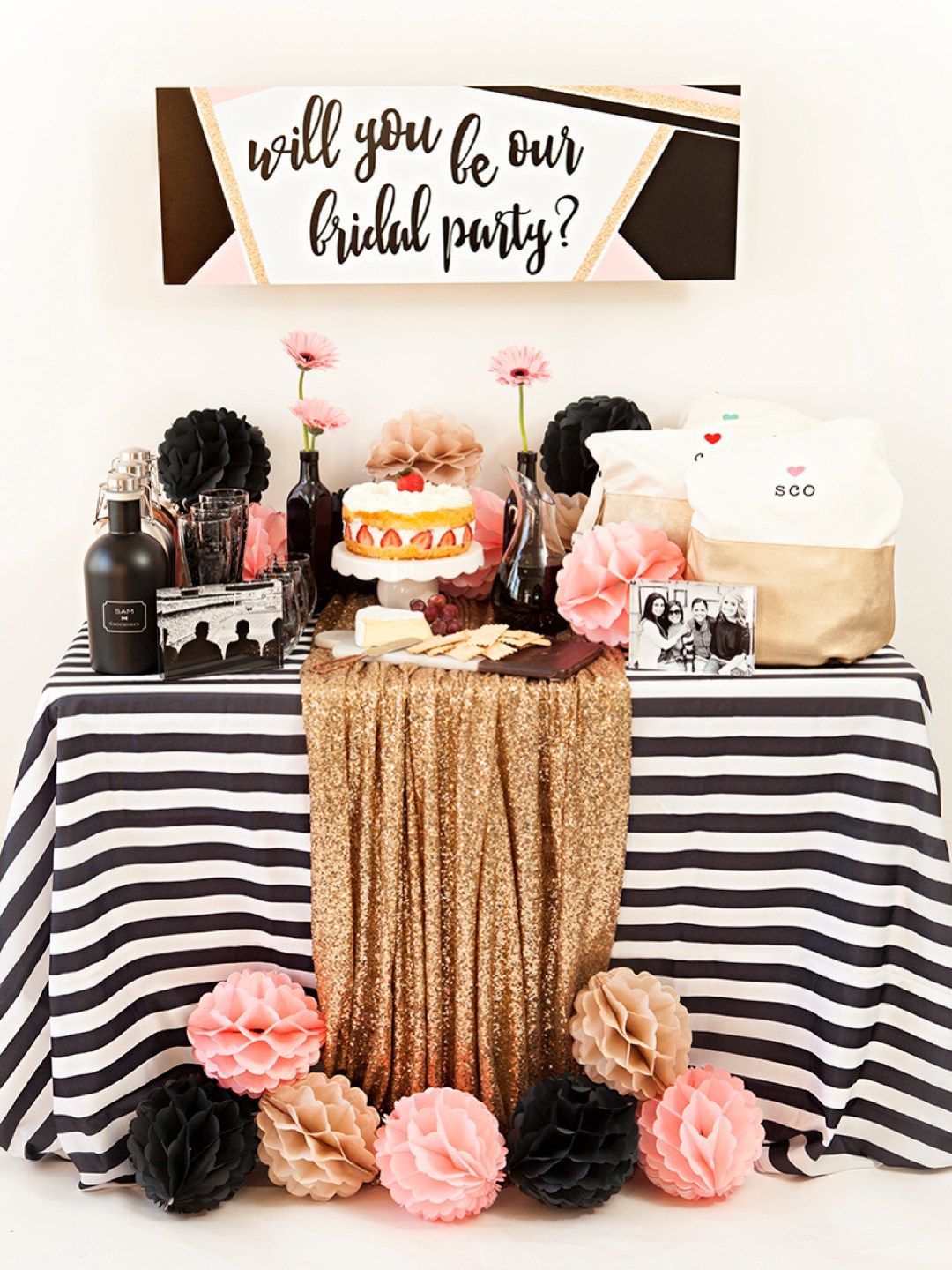 Another reason to celebrate! Throw a party to ask your bridal party.