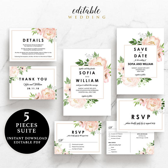 Editable Wedding