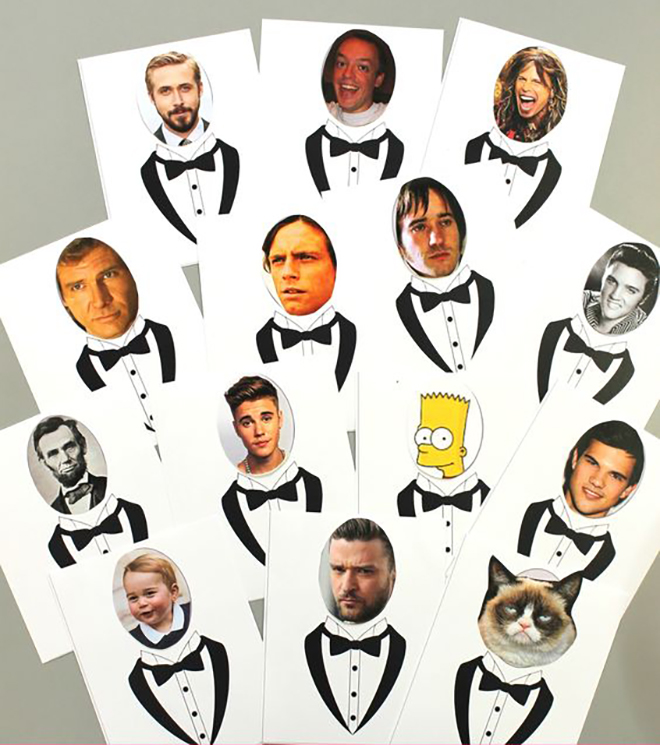 Who has the groom a classic made funny by incorporating your favorite celebs. 