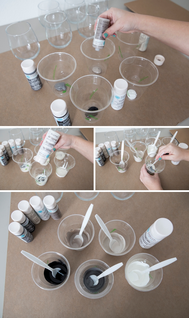 You HAVE To See How Easy These Marble Wine Glasses Are To Paint!