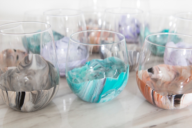 Hand Painted Flower Wine Glasses - How to Nest for Less™