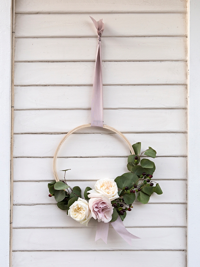 These gorgeous floral decor hoops are easier to make than you might think!